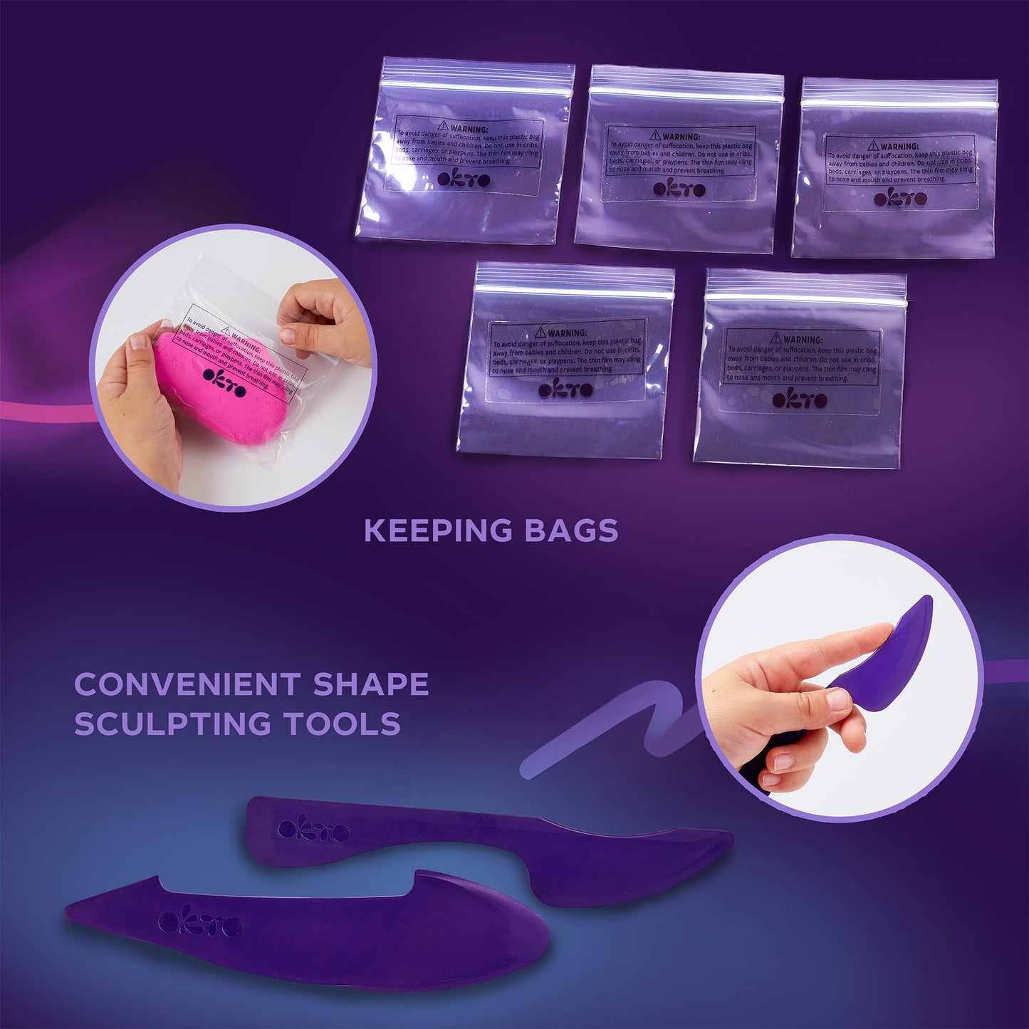 OKTO Air Clay Set for Creativity – 36 Colors