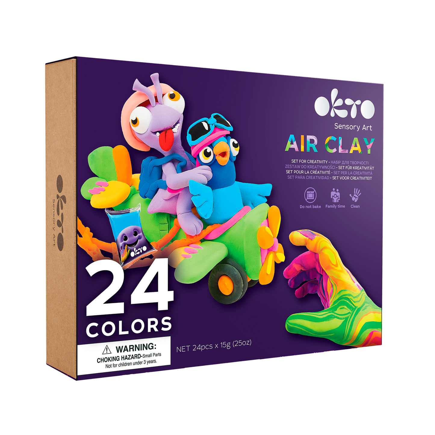 OKTO Air Clay Set for Creativity – 24 Colors