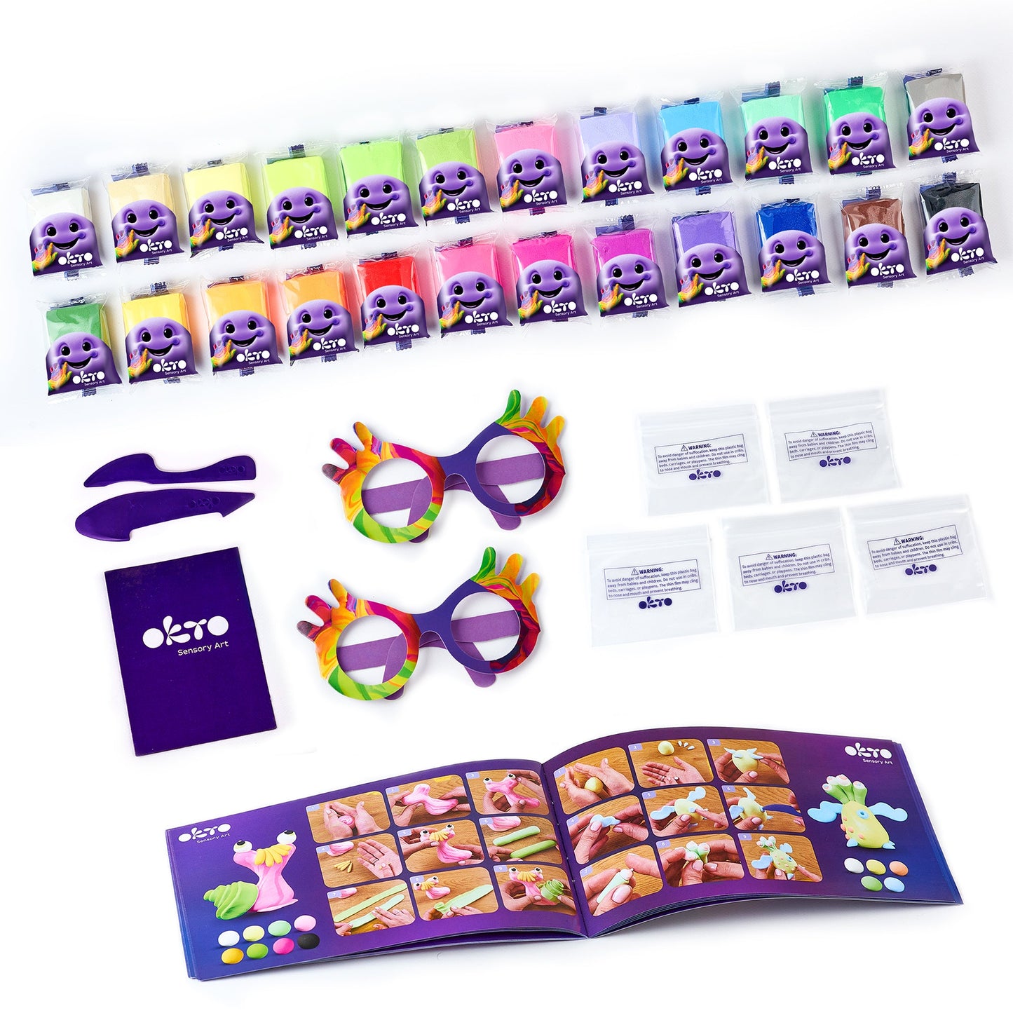 OKTO Air Clay Set for Creativity – 24 Colors