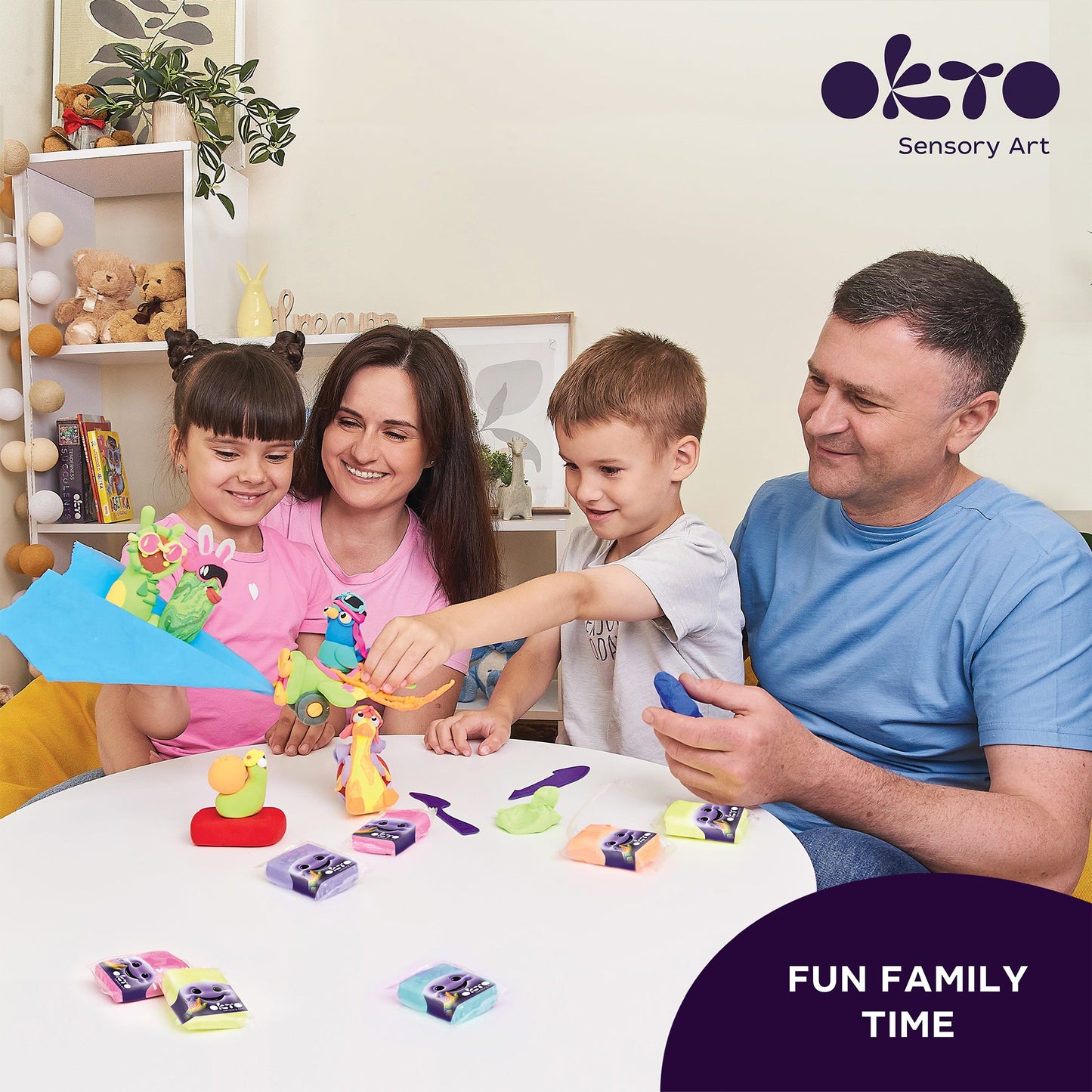 OKTO Air Clay Set for Creativity – 24 Colors