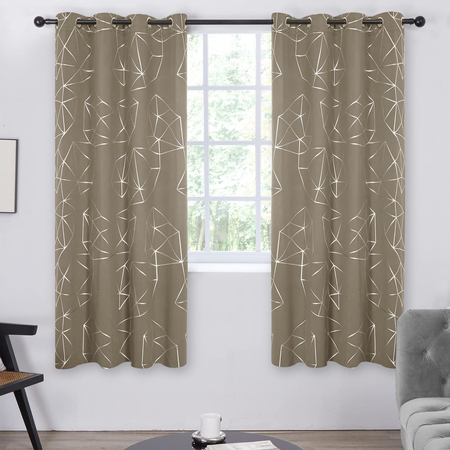 Geometric Blackout Curtains, 2 Panels