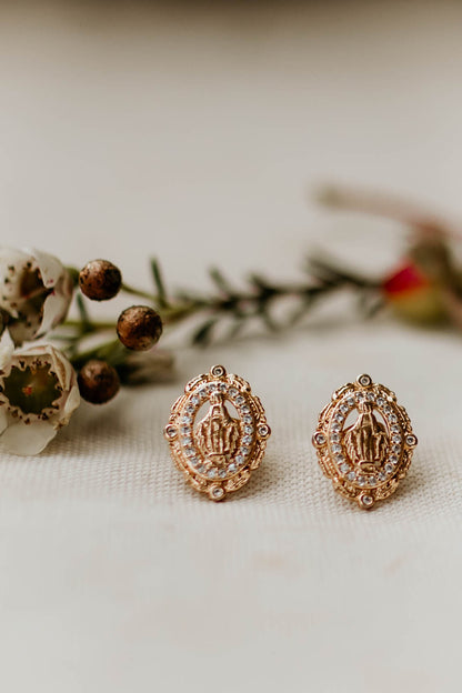 Vintage Virgin Mary Earrings