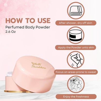 WHITE SHOULDERS Bath Powder