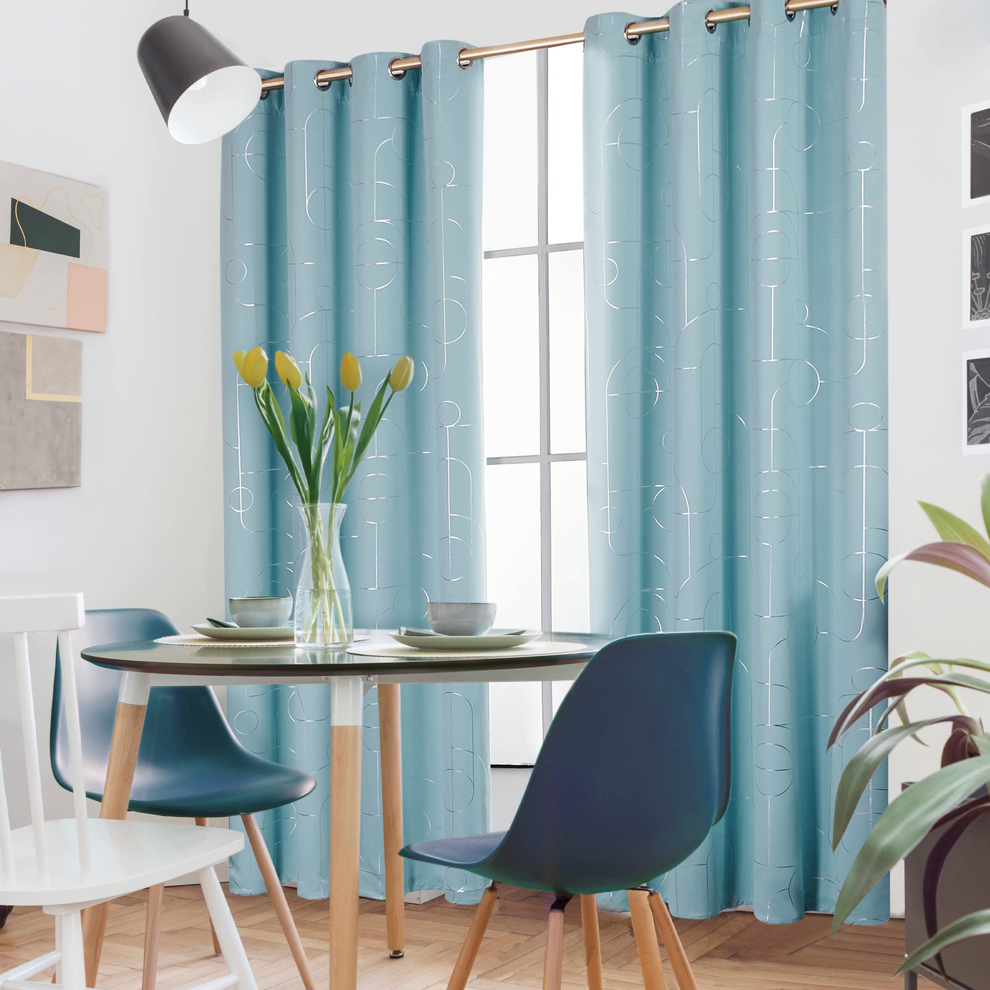 Geometric Blackout Curtains, 2 Panels