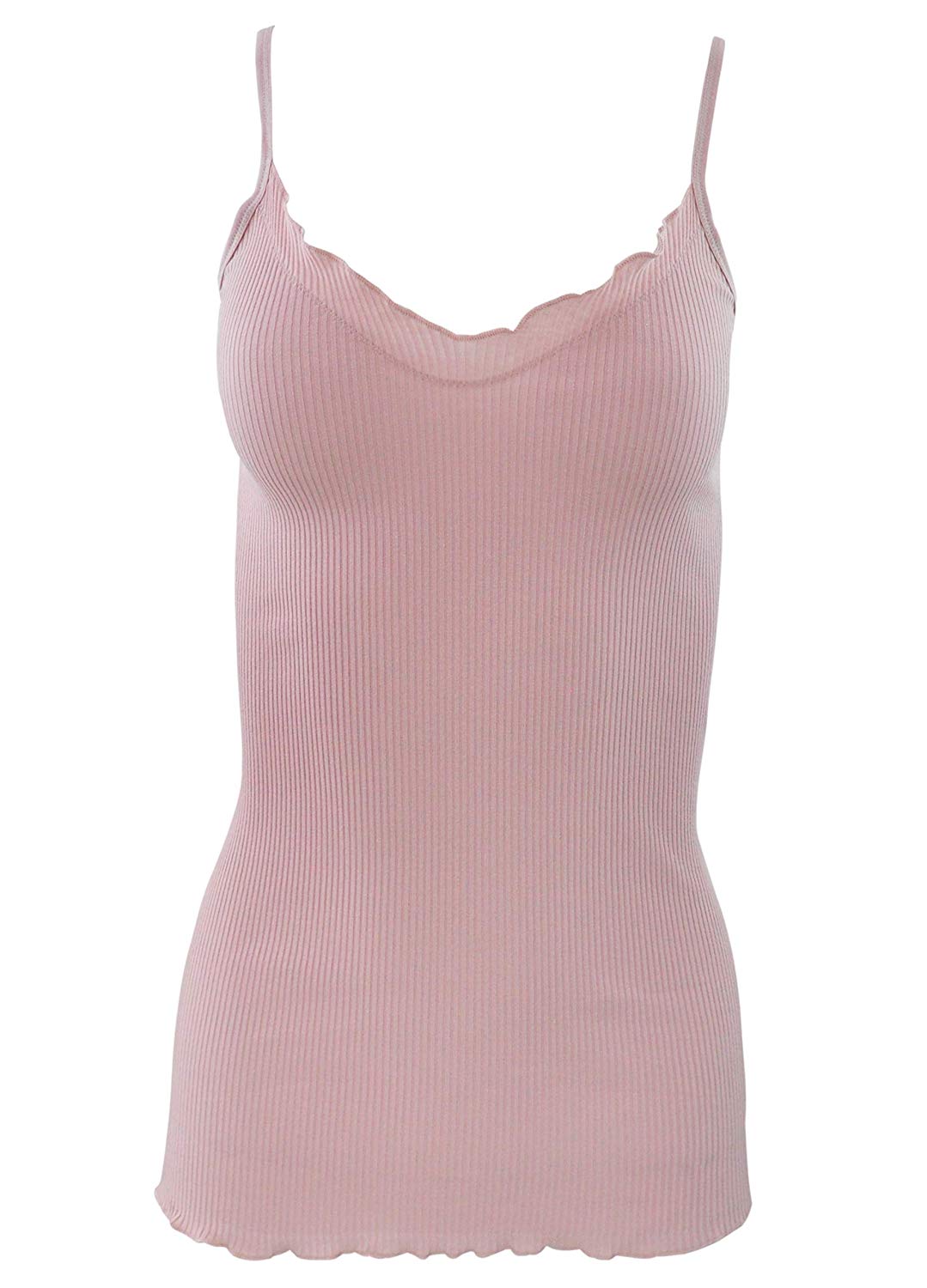 BASIC COTTON Free Spirit Premium Quality 100% Cotton Women's Spaghetti Straps Top Made in Italy