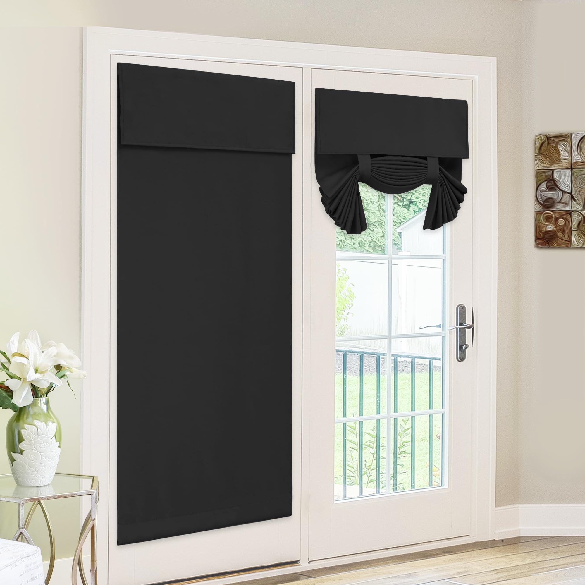 Blackout Door Curtain, Thermal Insulated, 26x80 Inch