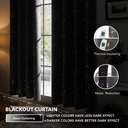 Thermal Blackout Curtains, Noise-Reducing, 2 Panels