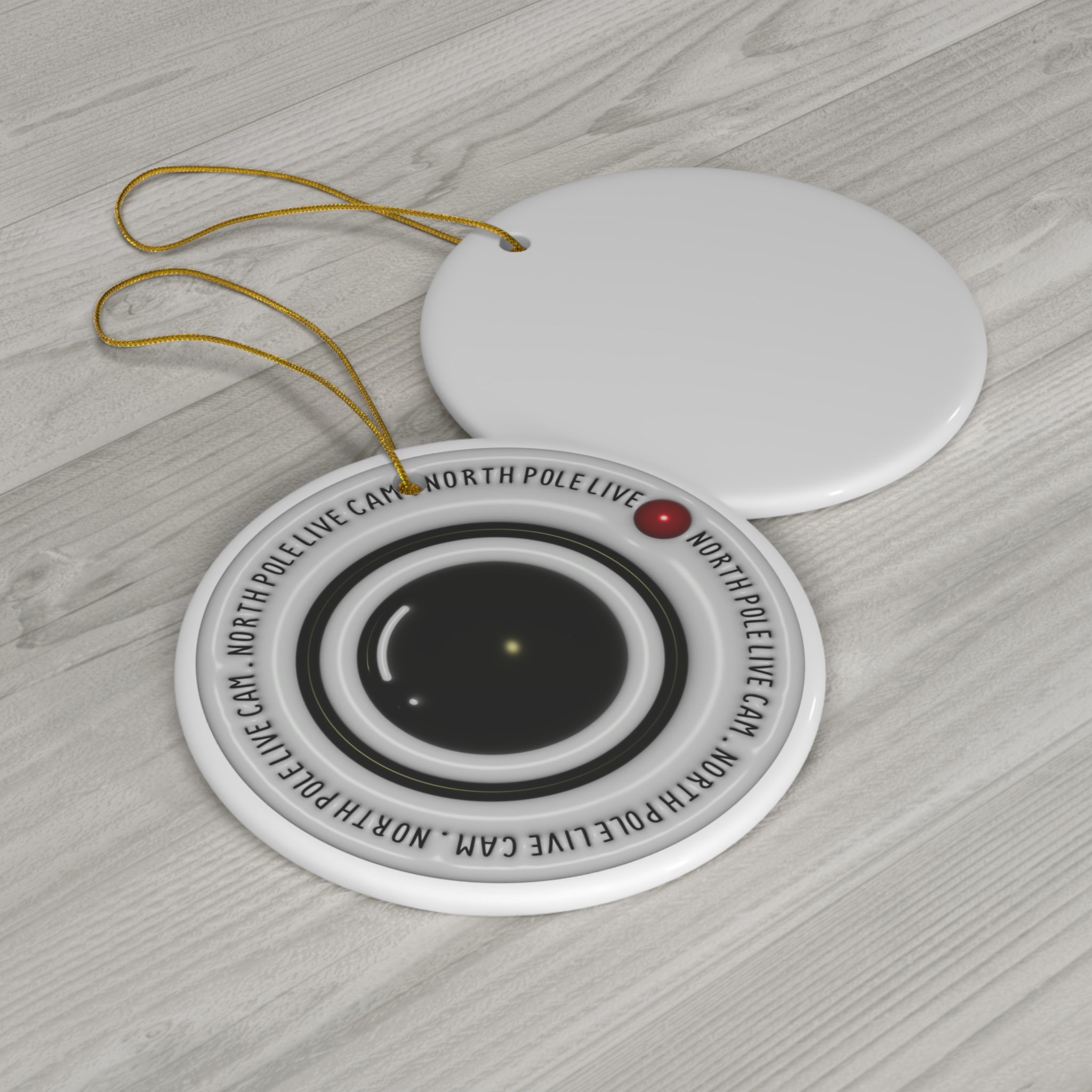 3D Inflated Camera Christmas Ornament, Christmas Ceramic Ornament, Custom Family Ornament, Personalized Christmas Ornament