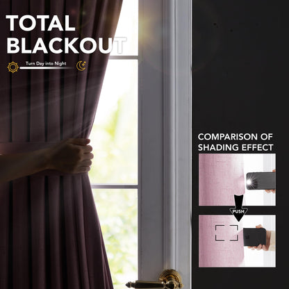 French Door Linen Blackout Curtain, 1 Panel