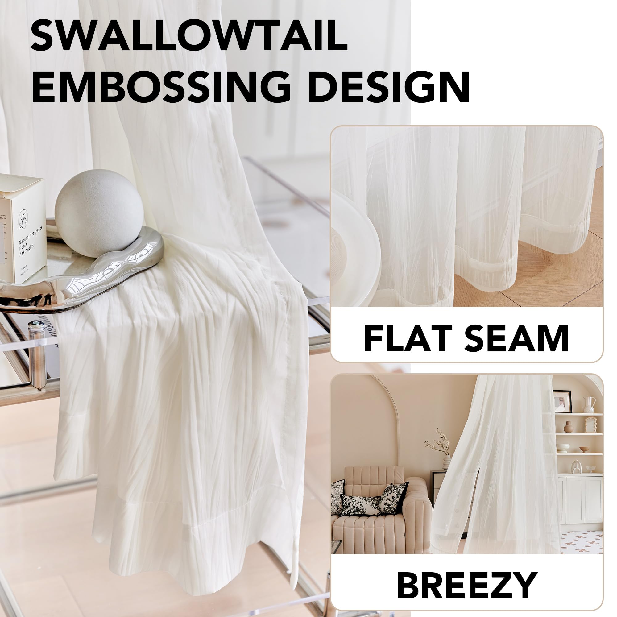 Sheer Grommet Curtains with Summer Flowers