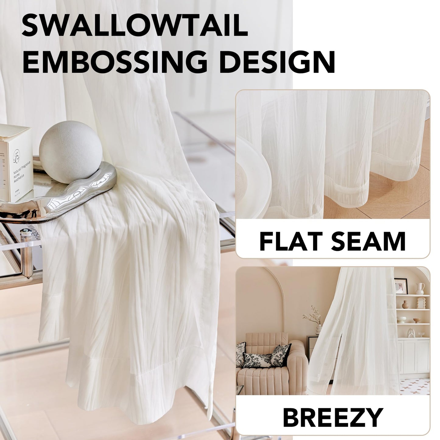 Sheer Grommet Curtains with Summer Flowers