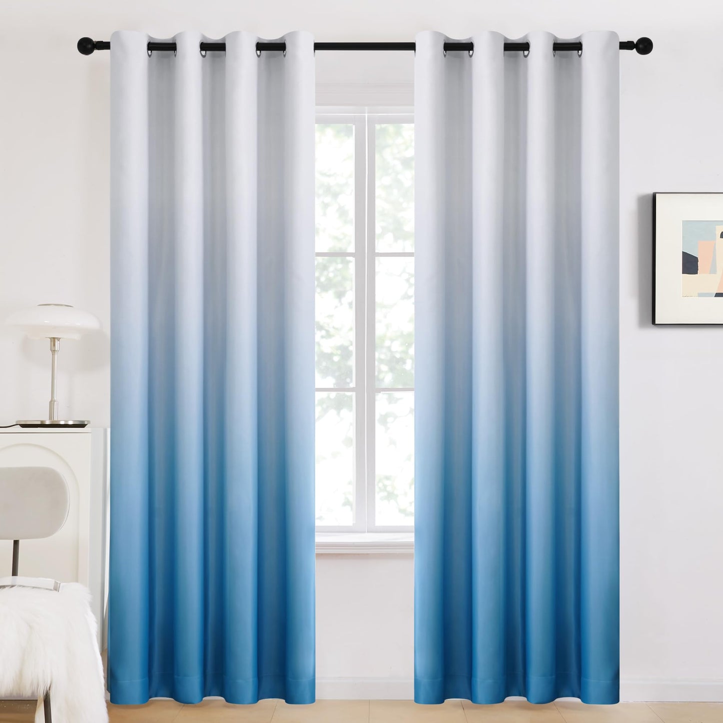 Gradient Light Blocking Room Darkening Curtains