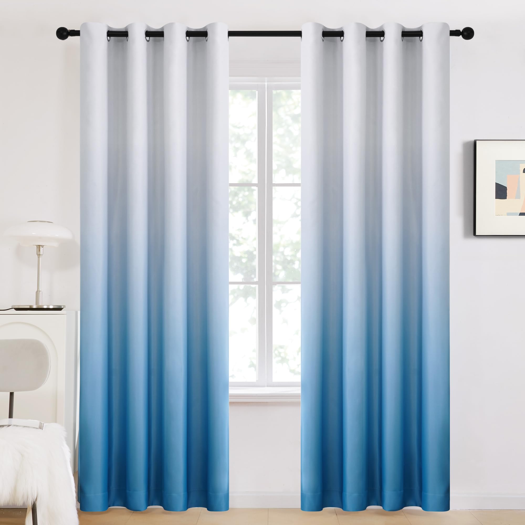 Gradient Light Blocking Room Darkening Curtains