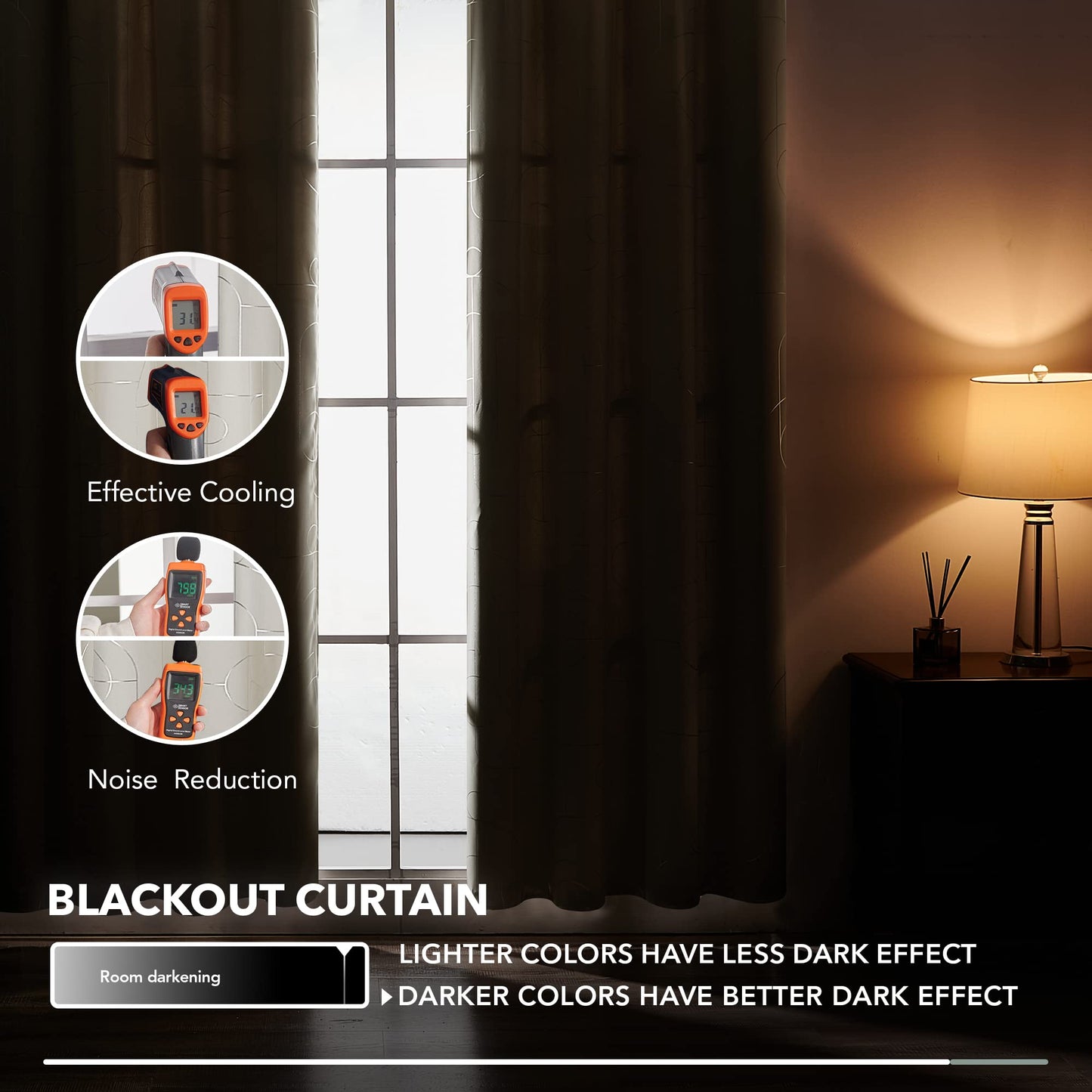 Geometric Blackout Curtains, 2 Panels