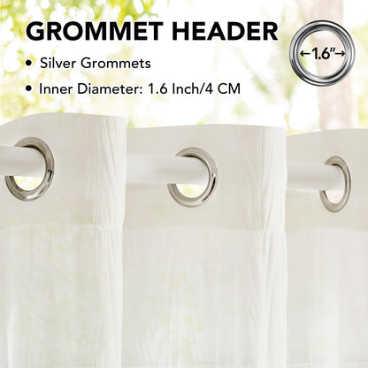 Sheer Grommet Curtains with Summer Flowers