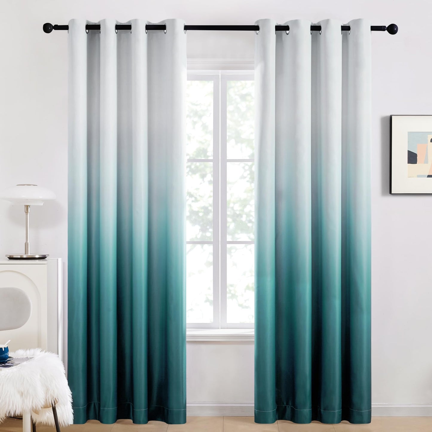 Gradient Light Blocking Room Darkening Curtains