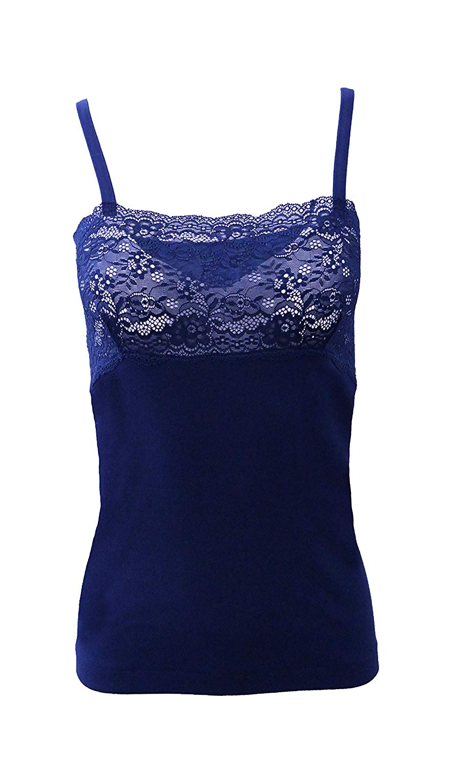 Mare Luxury 100% Mako Cotton Women's Lace-Trimmed Camisole. Proudly Made in Italy (262)