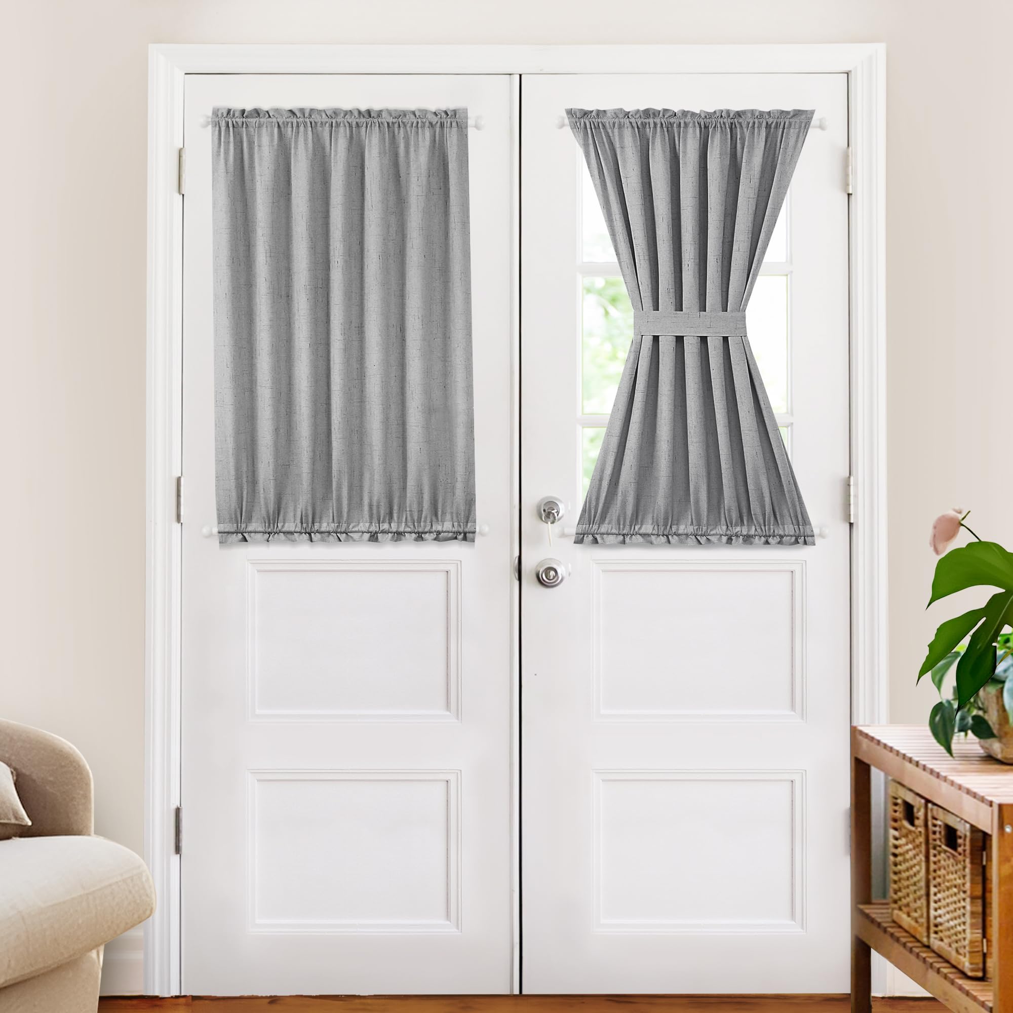 French Door Linen Blackout Curtain, 1 Panel