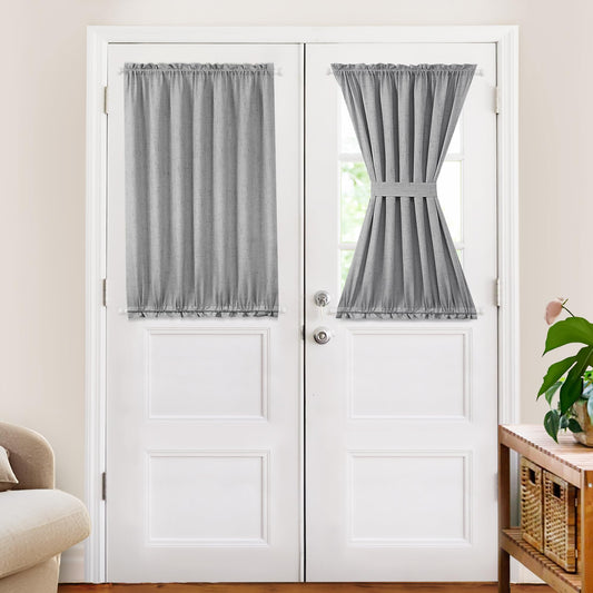 French Door Linen Blackout Curtain, 1 Panel