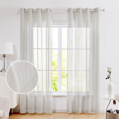 Sheer Grommet Curtains with Summer Flowers