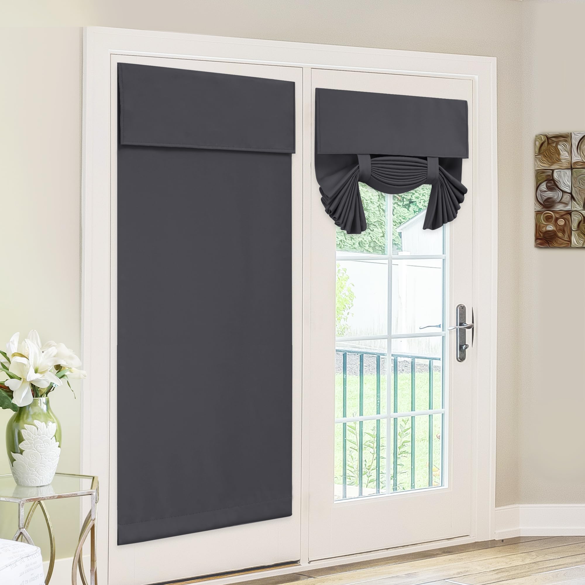Blackout Door Curtain, Thermal Insulated, 26x80 Inch