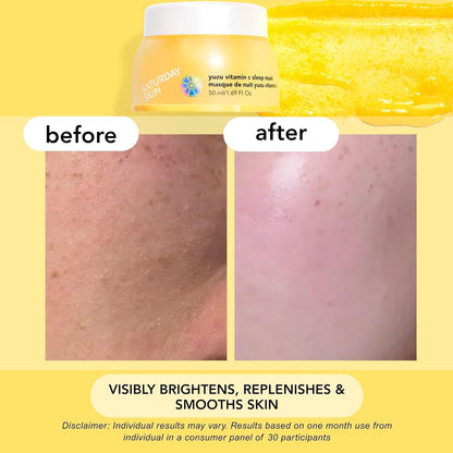 SATURDAY Skin Yuzu Vitamin C Sleep Mask