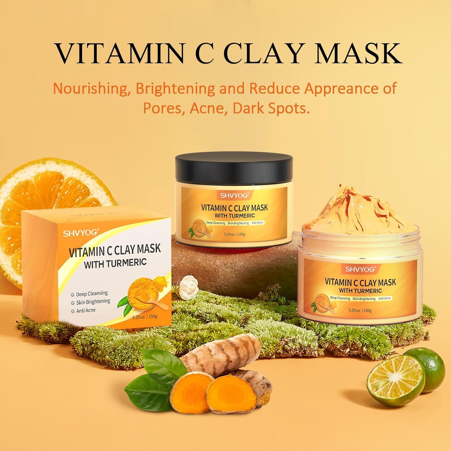 SHVYOG Vitamin C Clay Mask With Turmeric