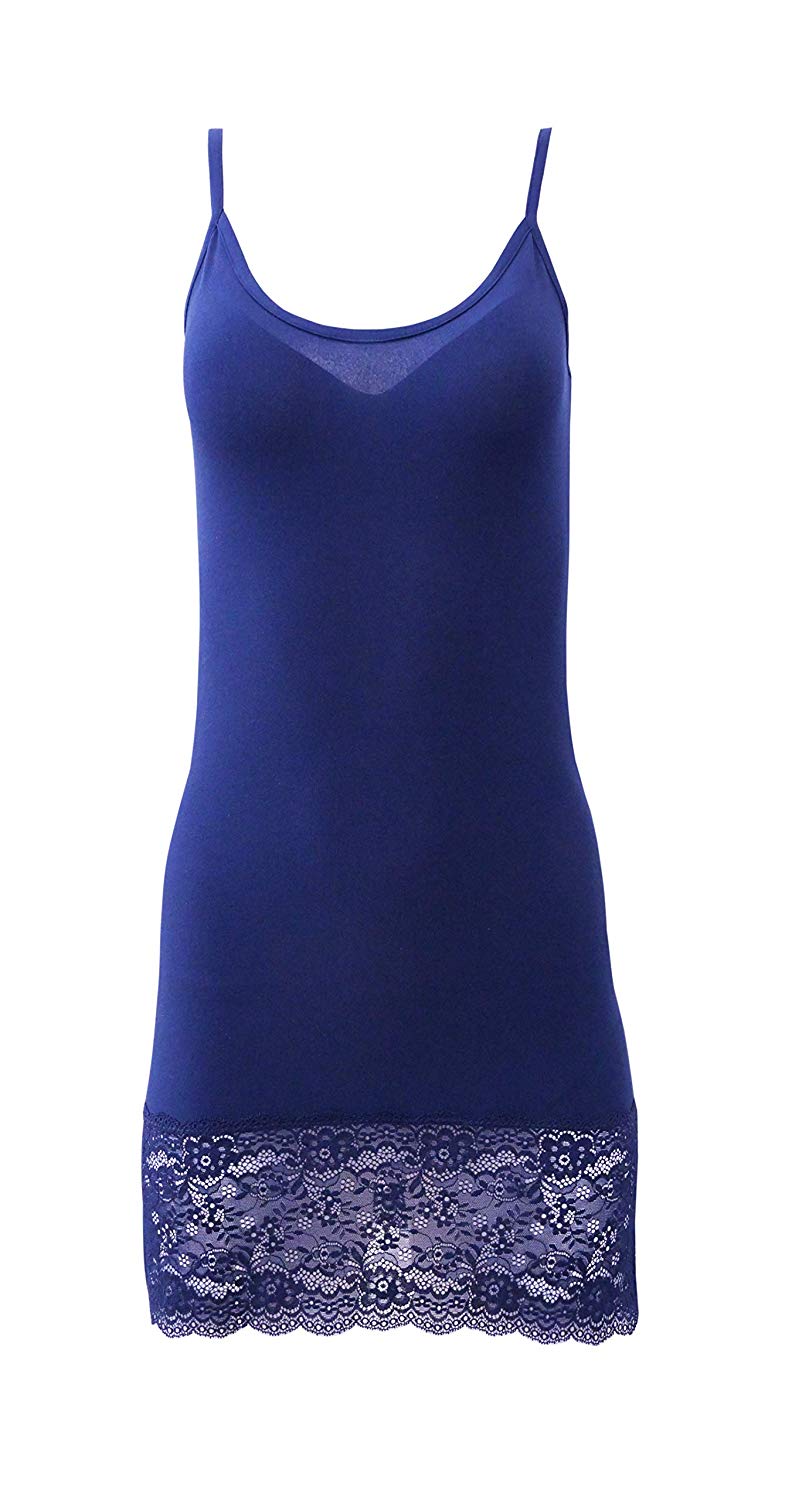 EGI Luxury Modal Women's Lace-Trimmed Full Slips Chemise. Proudly Made in Italy.