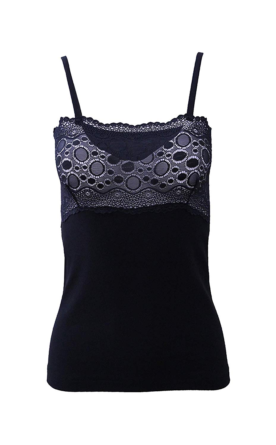 Mare Luxury 100% Mako Cotton Women's Lace-Trimmed Camisole. Proudly Made in Italy (262)