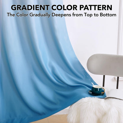 Gradient Light Blocking Room Darkening Curtains