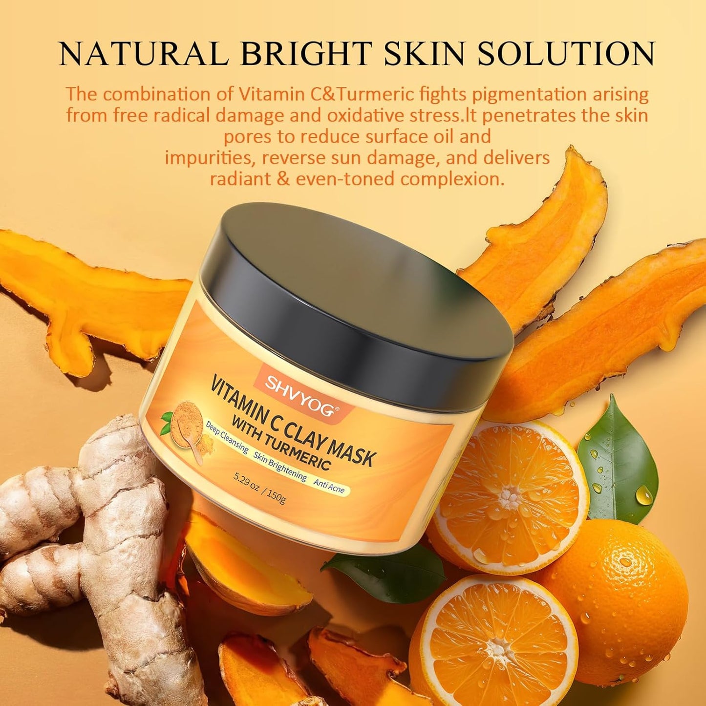 SHVYOG Vitamin C Clay Mask With Turmeric
