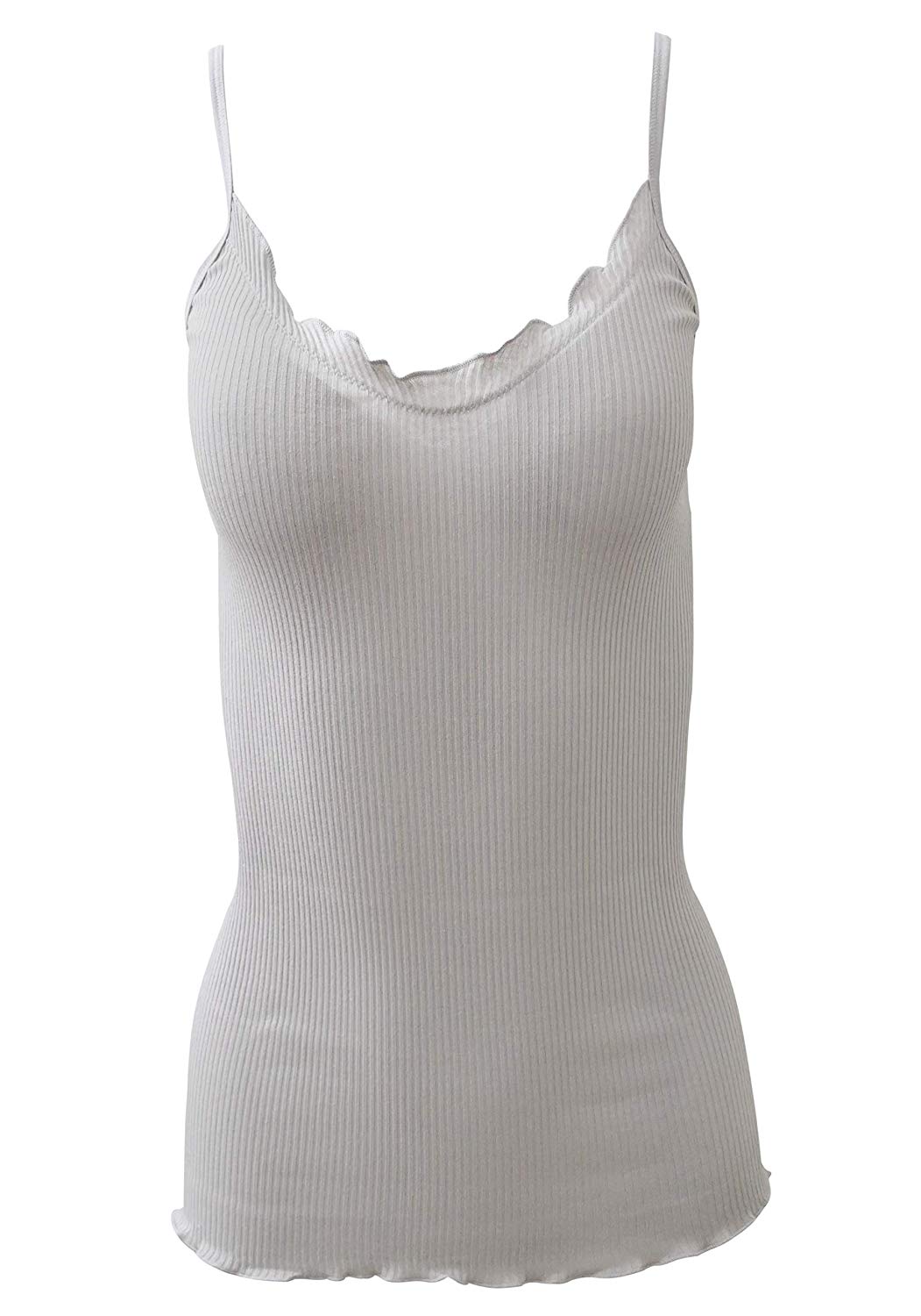 BASIC COTTON Free Spirit Premium Quality 100% Cotton Women's Spaghetti Straps Top Made in Italy