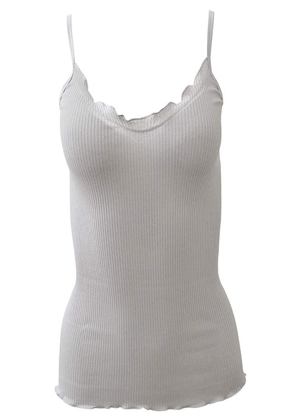 BASIC COTTON Free Spirit Premium Quality 100% Cotton Women's Spaghetti Straps Top Made in Italy