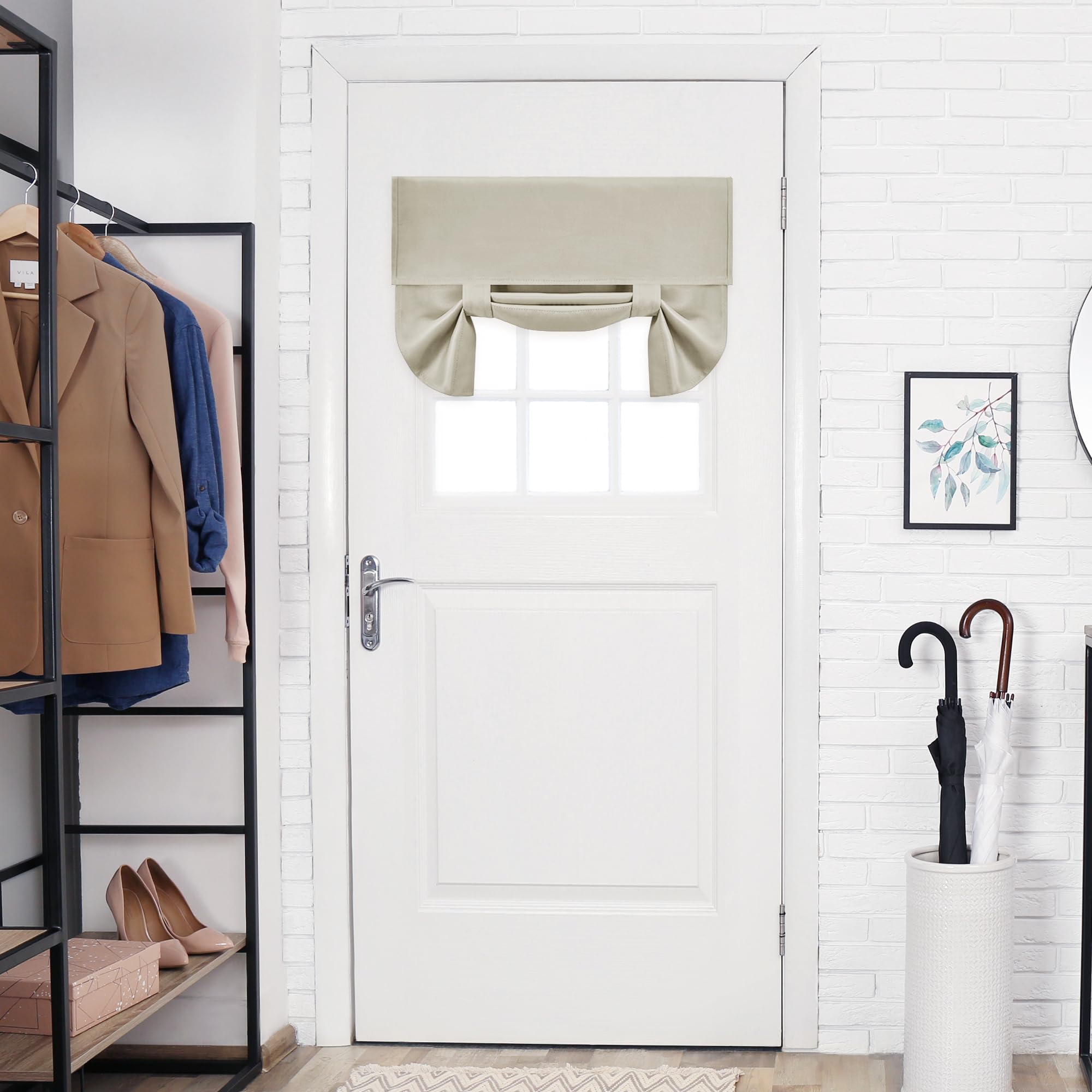 Blackout Door Curtain, Thermal Insulated, 26x80 Inch