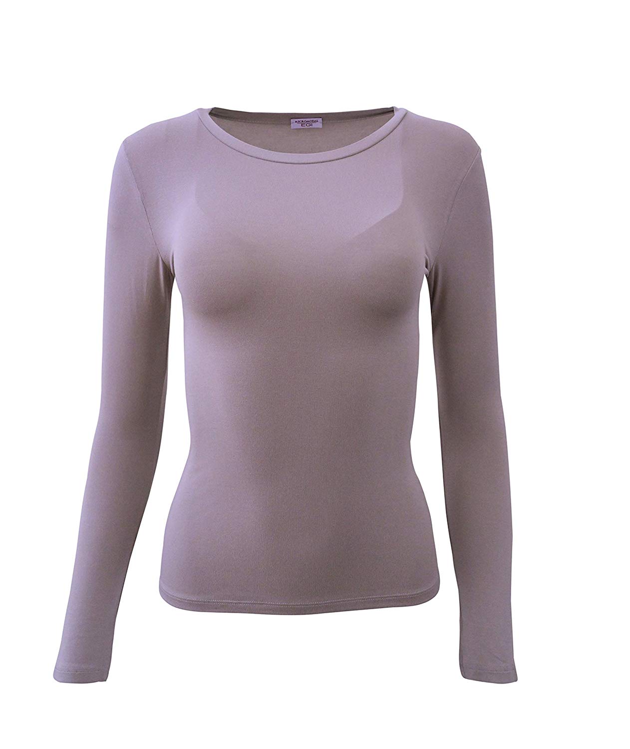 EGI Luxury Modal Women's Long Sleeved T-Shirt. Proudly Made in Italy ( Crew Neck).