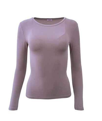EGI Luxury Modal Women's Long Sleeved T-Shirt. Proudly Made in Italy ( Crew Neck).