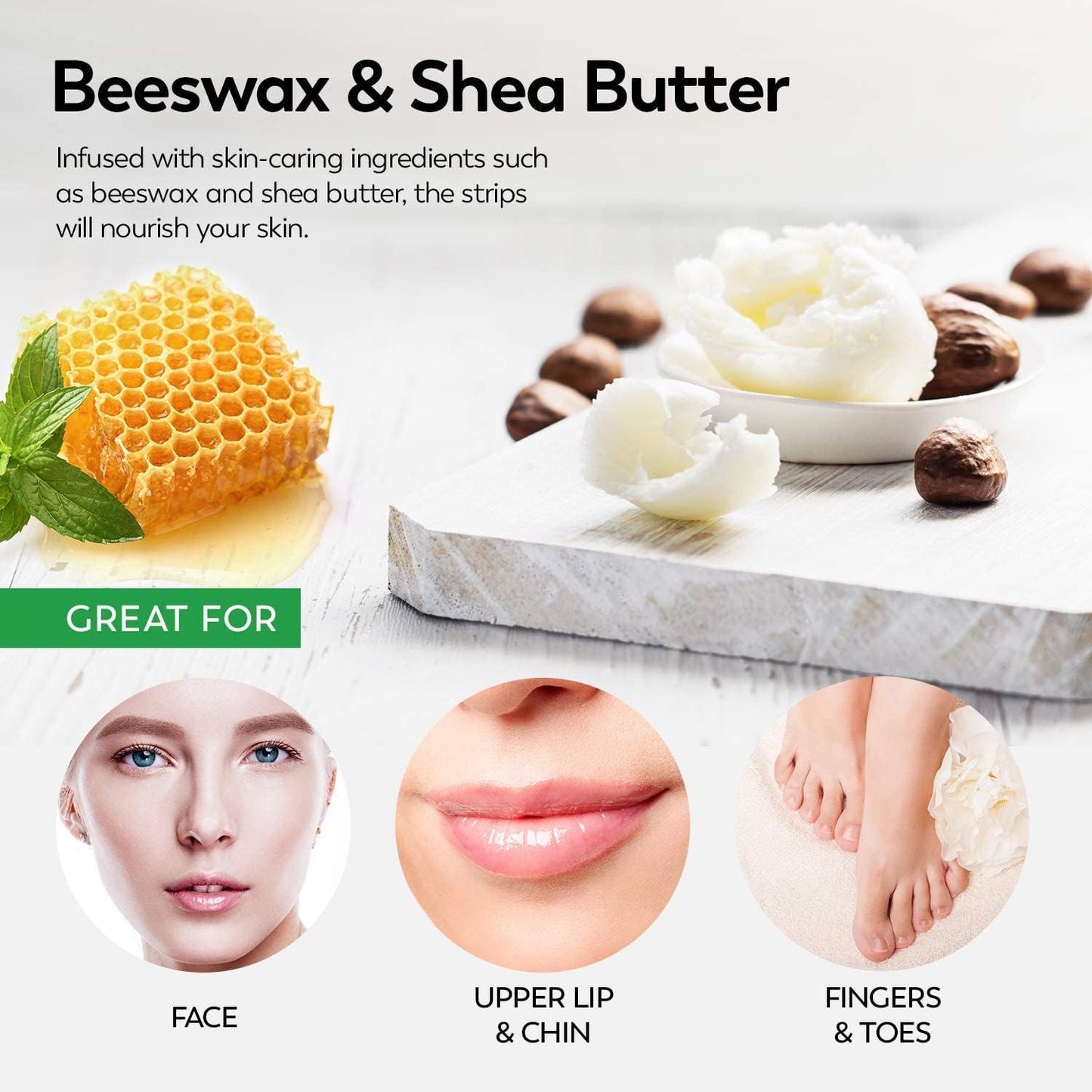 SHINEMORE Facial Wax Strips - 40 strips