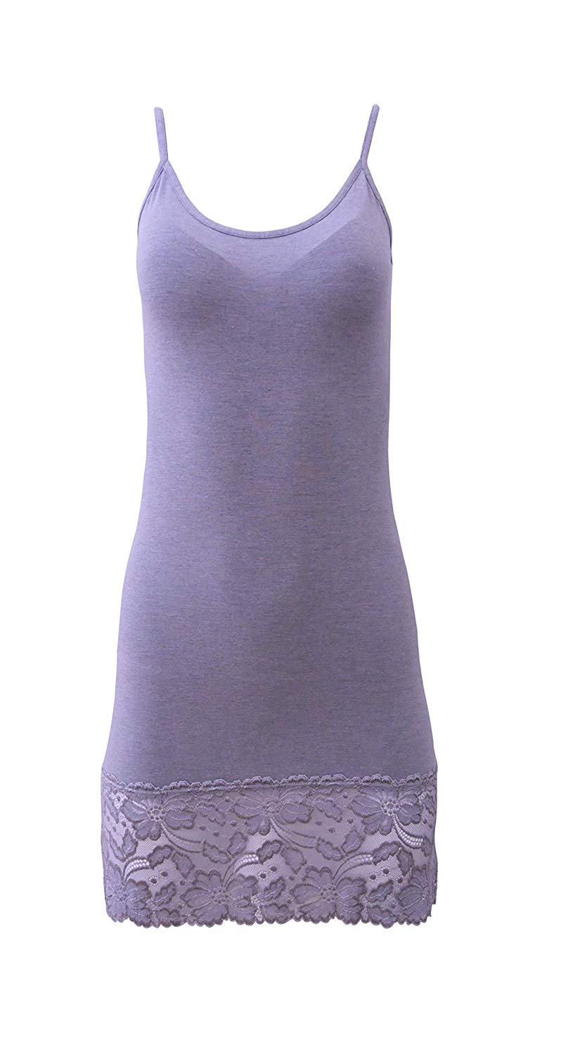 EGI Luxury Modal Women's Lace-Trimmed Full Slips Chemise. Proudly Made in Italy.
