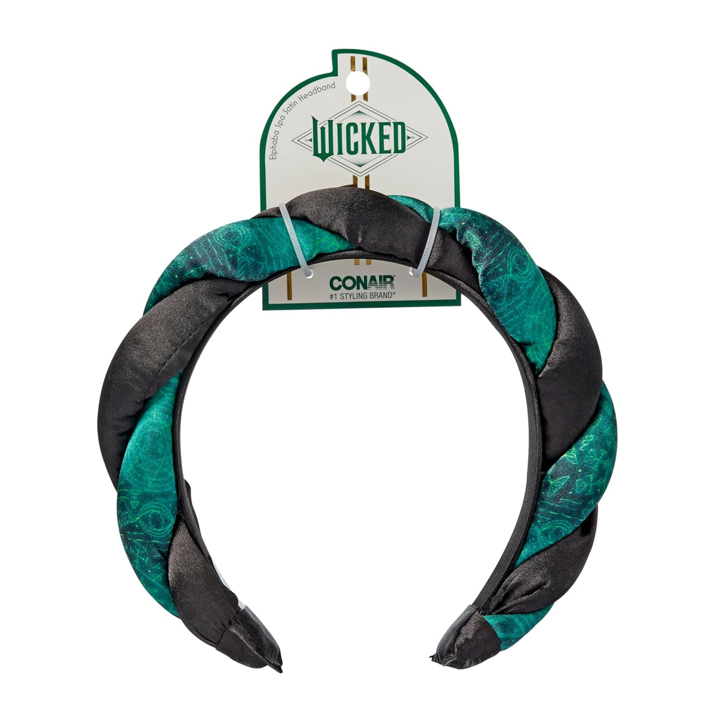 WICKED By Conair Elphaba Satin Twisted Spa Headband