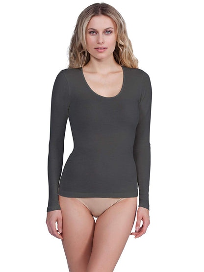 EGi Luxury Merino Wool Silk Women's Long Sleeve T-Shirt. Proudly Made in Italy (143)