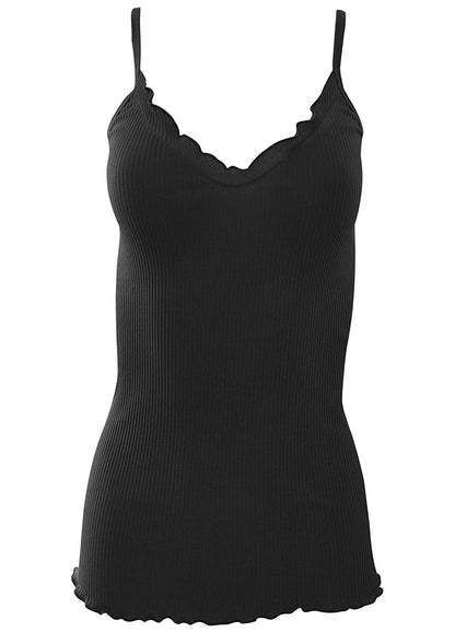 BASIC COTTON Free Spirit Premium Quality 100% Cotton Women's Spaghetti Straps Top Made in Italy