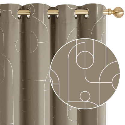 Geometric Blackout Curtains, 2 Panels