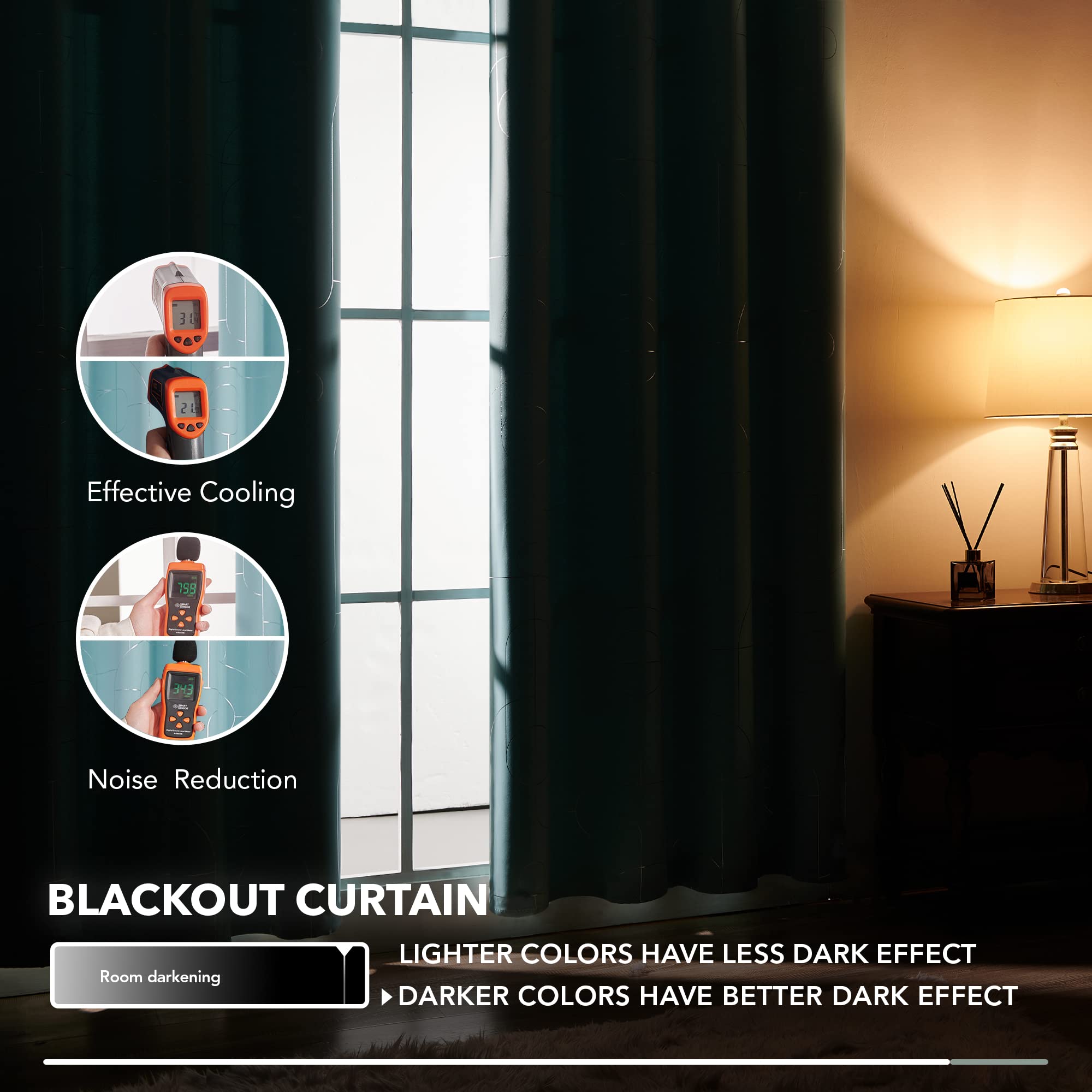 Geometric Blackout Curtains, 2 Panels