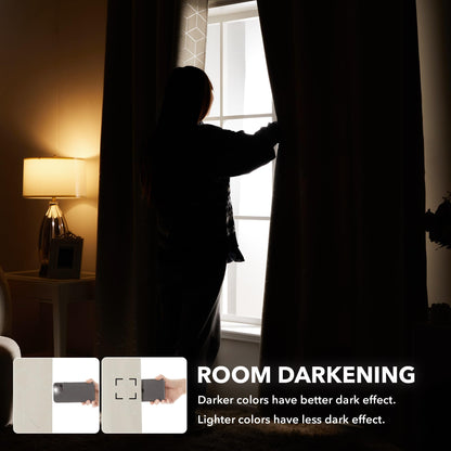 Thermal Blackout Curtains with Silver Foil Print