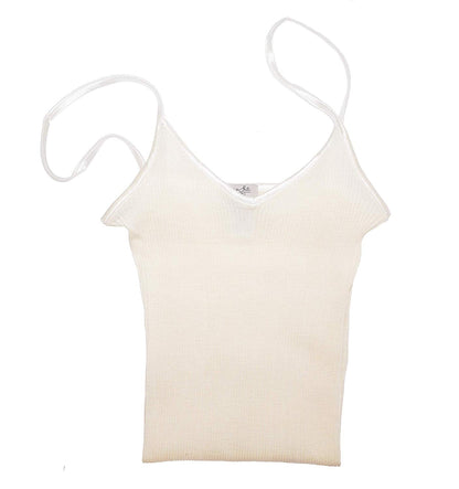 EGi Luxury Wool Silk Camisole Spaghetti Straps Top. Proudly Made in Italy (1407)