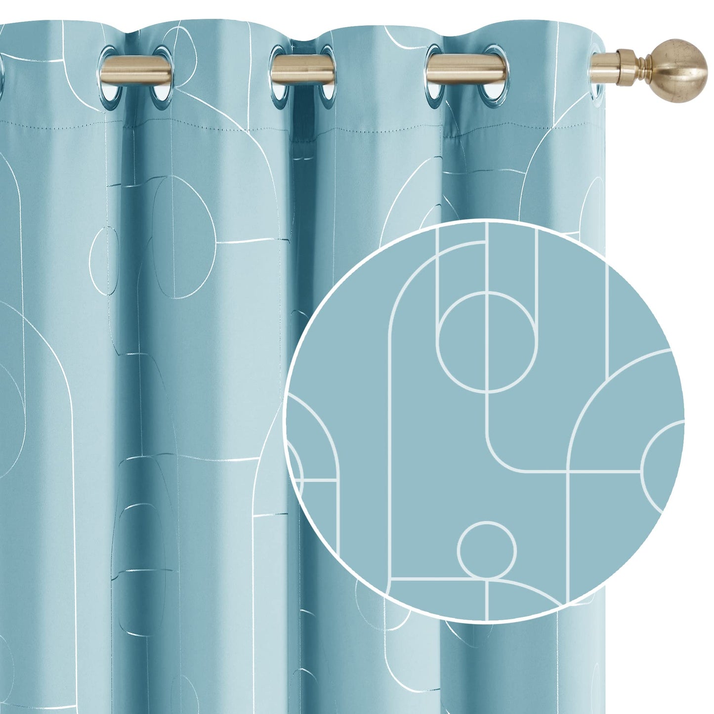 Geometric Blackout Curtains, 2 Panels