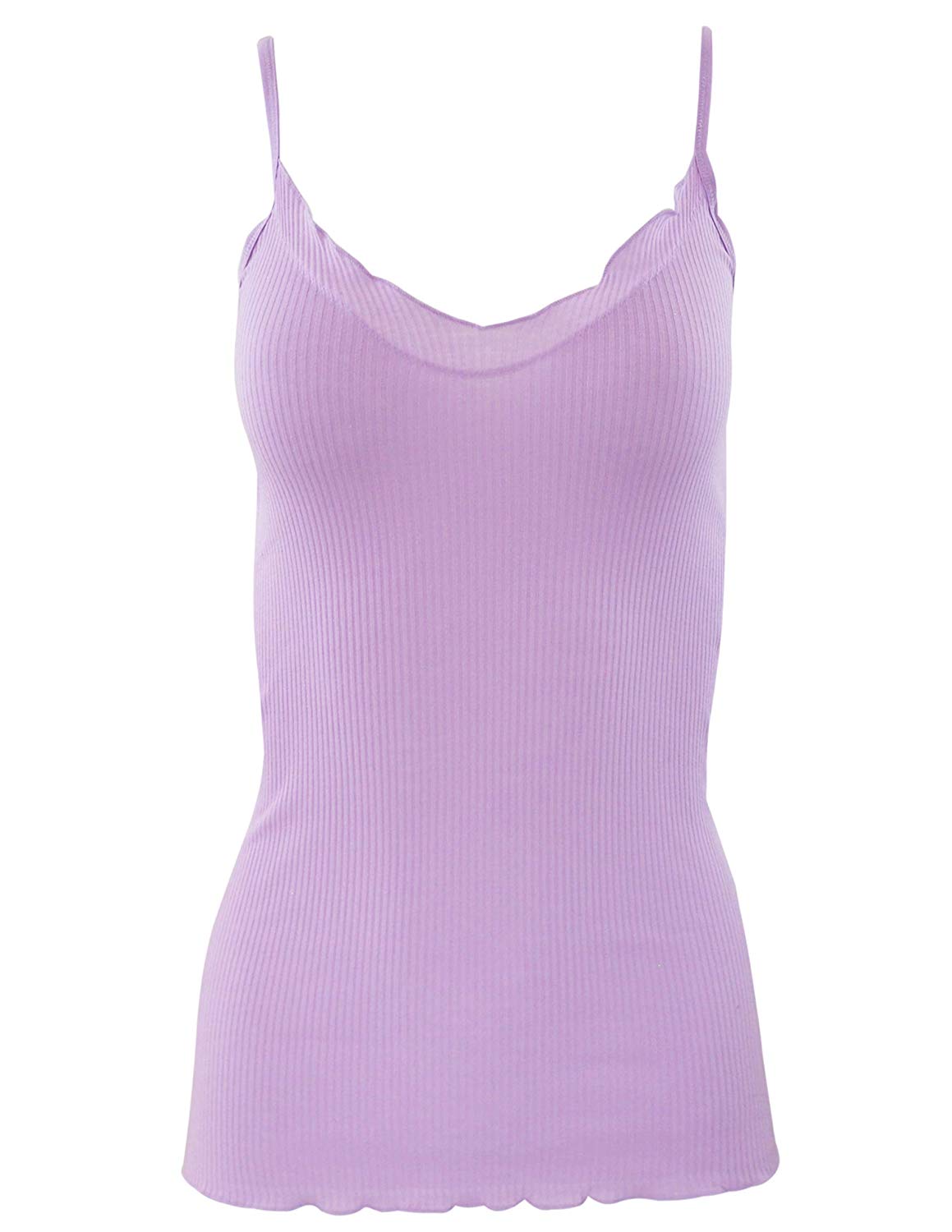 BASIC COTTON Free Spirit Premium Quality 100% Cotton Women's Spaghetti Straps Top Made in Italy
