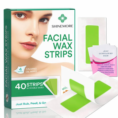 SHINEMORE Facial Wax Strips - 40 strips