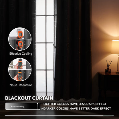 Geometric Blackout Curtains, 2 Panels