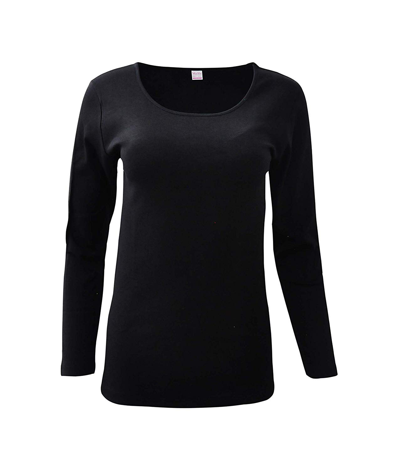 MaRe Premium Quality 100% Brushed Cotton Women's Long Sleeve T-Shirt S - XXL Made in Italy